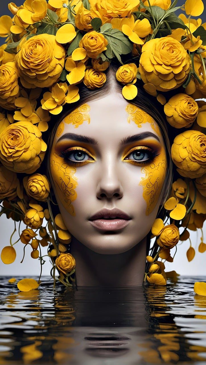 woman, portrait, creativity